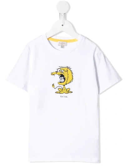 Paul Smith Junior Teen Cartoon Print T-shirt In White