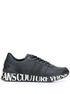 Versace Jeans Couture Logo Sole Sneakers In Black