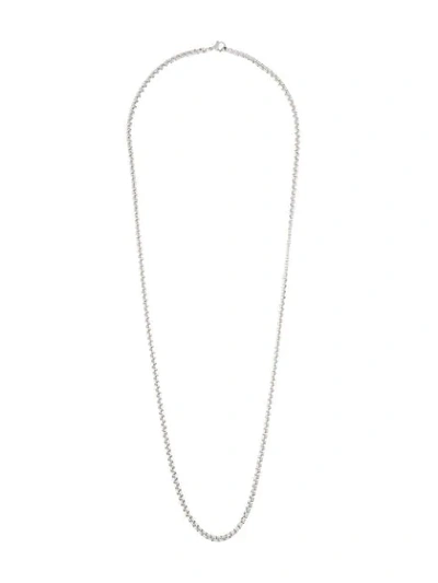 Nialaya Jewelry Rolo Chain Lobster Claw Necklace In Silver