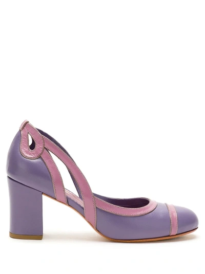 Sarah Chofakian Passion Leather Pumps In Purple