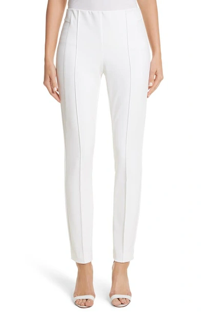 Lafayette 148 Gramercy Acclaimed-stretch Trousers In White