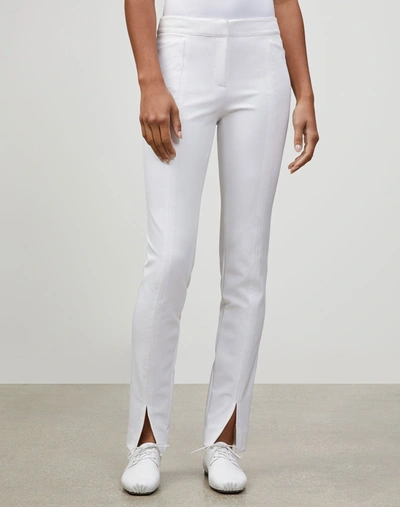 Lafayette 148 Plus-size Fundamental Bi-stretch Ankle Waldorf Slim Pant In White