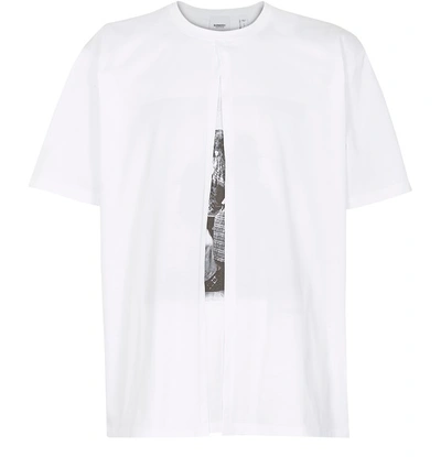 Burberry Cape T-shirt In Opticien White