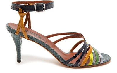 Michel Vivien Leen Sandals In 091 Blue Navy