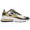 Nike Men's Air Max 270 React Shoes In White/metallic Gold/black