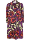 La Doublej Women's Artemis Floral Shirt Dress In Big Blooms Viola