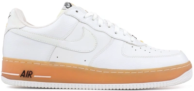 Pre-owned Nike  Air Force 1 Low Jd Sports White Gum Midsole In White/white-white