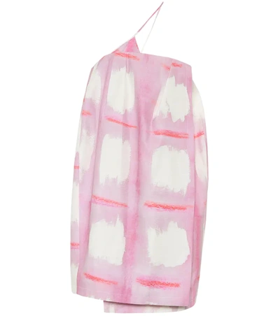 Jacquemus La Robe Soleil One-shoulder Mini Dress In Pink