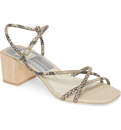 Dolce Vita Zayla Snakeskin-embossed Leather Ankle-strap Sandals In Snake Print