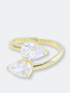 Ettika Crystal Teardop And Gold - Tone Wrap Ring