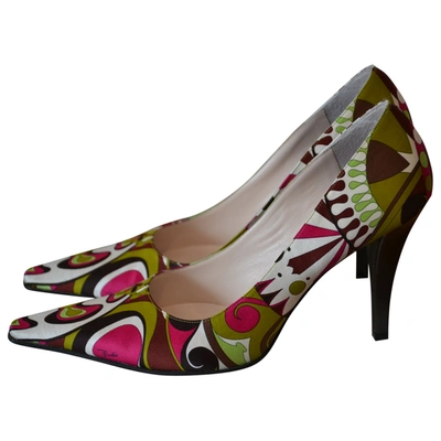 Pre-owned Emilio Pucci Cloth Heels In Multicolour
