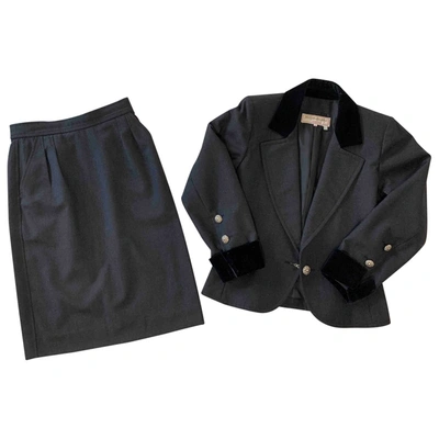 Pre-owned Saint Laurent Wool Suit Jacket In Grey