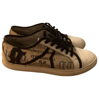Pre-owned John Galliano Cloth Low Trainers In Multicolour