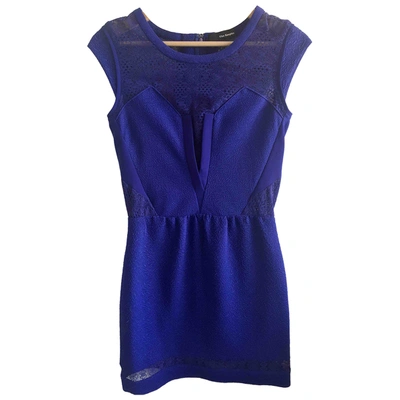 Pre-owned The Kooples Lace Mini Dress In Blue