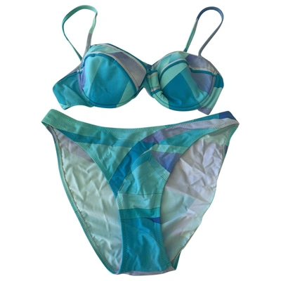 Pre-owned Leonard Two-piece Swimsuit In Blue