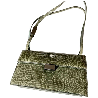 Pre-owned Gucci Green Crocodile Handbag