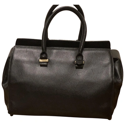 Pre-owned Victoria Beckham Victoria Leather Tote In Black