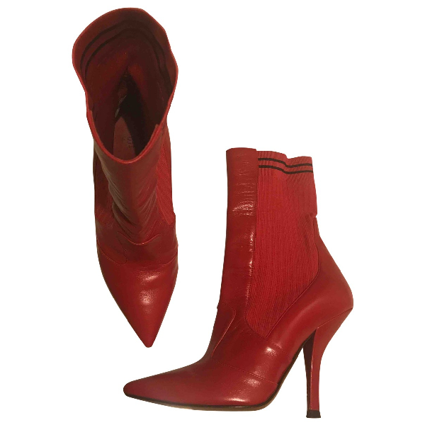 fendi red boots