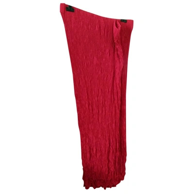 Pre-owned Hoss Intropia Maxi Skirt In Red