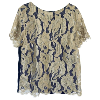 Pre-owned Zimmermann Lace Top In Gold
