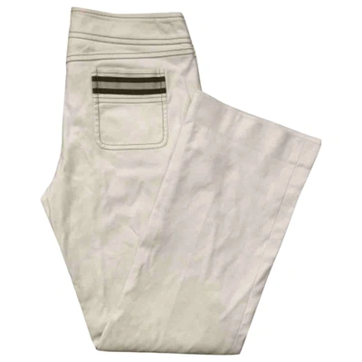 Pre-owned Gucci Trousers In White
