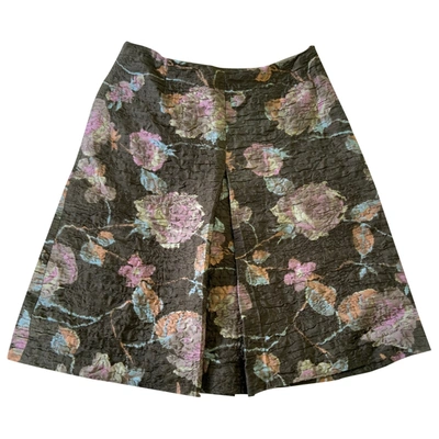 Pre-owned Miu Miu Silk Mid-length Skirt In Multicolour