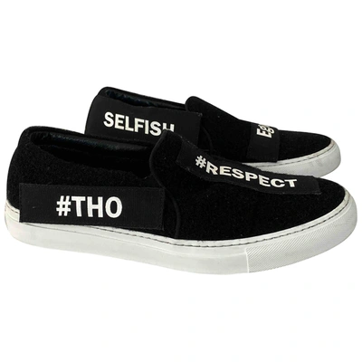 Pre-owned Joshua Sanders Cloth Low Trainers In Black