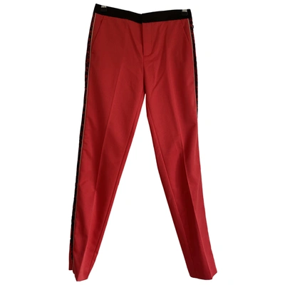 Pre-owned Pinko Chino Trousers In Red