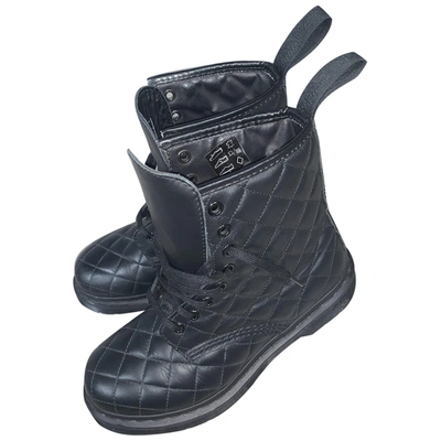 Pre-owned Dr. Martens' Jadon Black Leather Boots