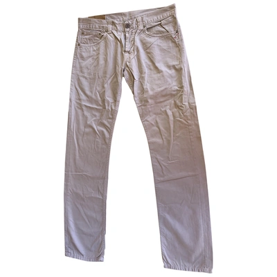 Pre-owned Dondup Trousers In Beige