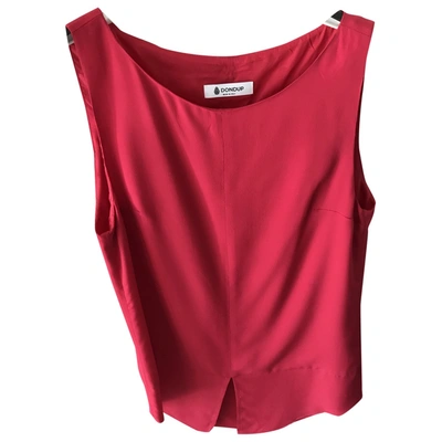 Pre-owned Dondup Silk Camisole In Red