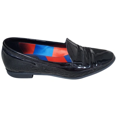 Pre-owned Pierre Hardy Patent Leather Flats In Black