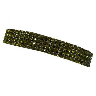 Pre-owned Swarovski Crystal Bracelet In Green