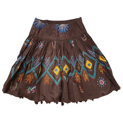 Pre-owned Tara Jarmon Mid-length Skirt In Brown