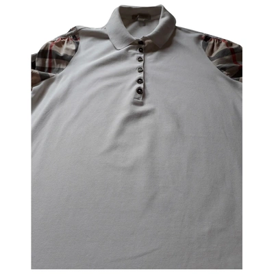 Pre-owned Burberry White Cotton Top