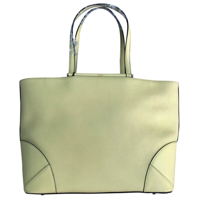 Pre-owned Mcm Leather Tote In Yellow