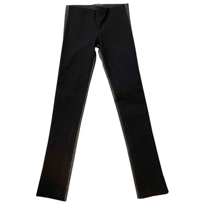 Pre-owned Isabel Marant Leather Slim Trousers In Black