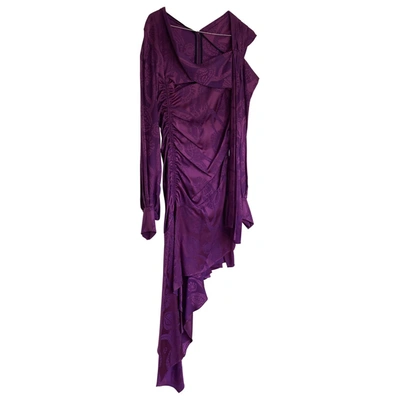 Pre-owned Peter Pilotto Silk Mid-length Dress In Purple