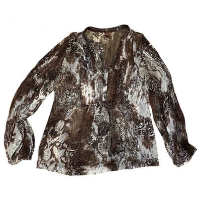 Pre-owned Dondup Silk Blouse In Brown