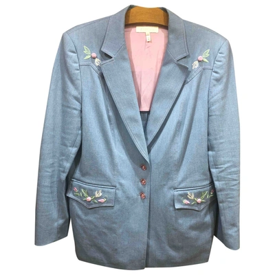 Pre-owned Escada Suit Jacket In Blue