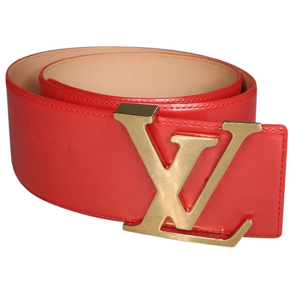 Pre-Owned Louis Vuitton Red Patent Leather Belt | ModeSens