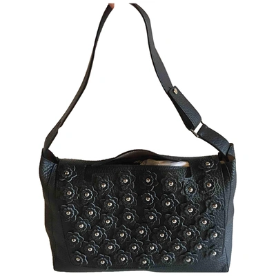 Pre-owned Orciani Leather Handbag In Black
