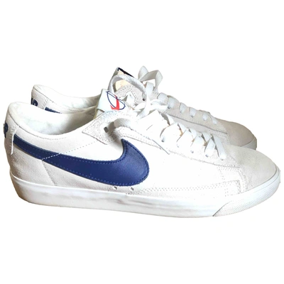 Pre-owned Nike Blazer Low Trainers In White