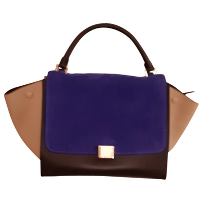 Pre-owned Celine Trapèze Leather Handbag In Multicolour