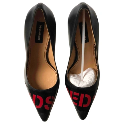 Pre-owned Dsquared2 Black Leather Heels