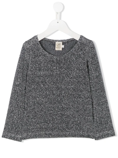 Caffe' D'orzo Babies' Natalina Metallized Jumper In Grey
