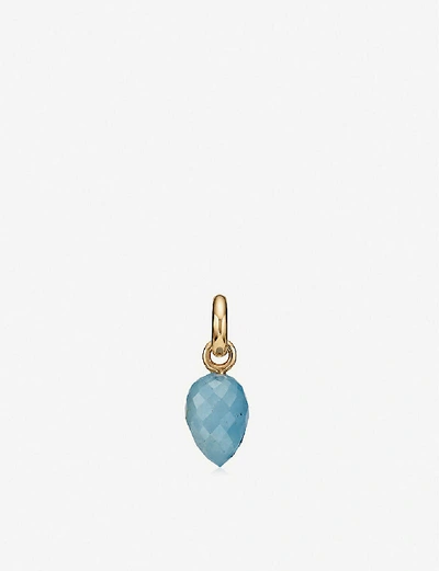 Monica Vinader Fifi 18ct Gold-plated Vermeil And Aquamarine Pendant Charm