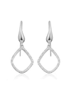 Monica Vinader Womens Riva Kite Sterling Silver And Diamond Earrings