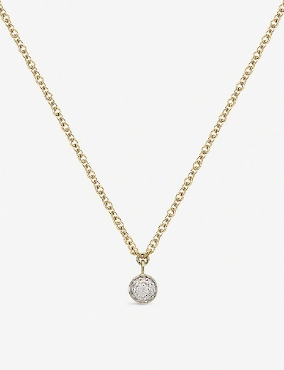 Monica Vinader Fiji 18ct Gold-plated Vermeil Silver And 0.12ct Diamond Necklace