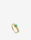 Monica Vinader Womens 18ct Gold Vermeil Siren Tonal 18ct Gold-plated Sterling Silver, Rock Crystal,